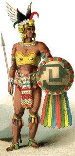 This illustration shows a Mexican chieftain around A.D. 1500. The illustration dates to 1882.