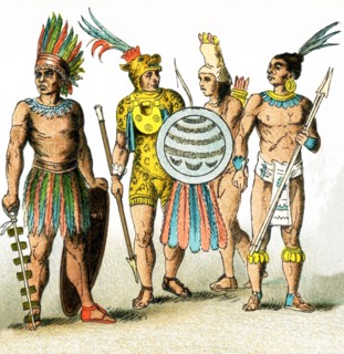 The figures pictured in this illustration show four Mexican warriors around A.D. 1500. The