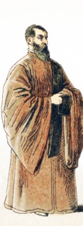 The figure pictured here represents the procurator of St. Mark around 1500 A.D. The illustration