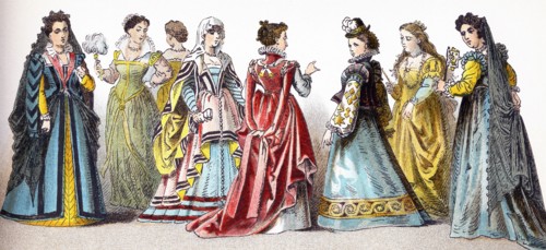 This illustration, which dates to 1882, shows Italian women 1500-1550.