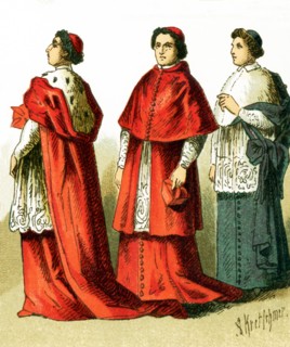 The images here all feature ecclesiastical Costume, from the 11th century through the 19th century.