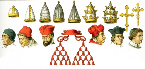 The images here all feature ecclesiastical Costume, from the 11th century through the 19th century.