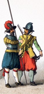 The figures here represent two dragoons from the lands that today comprise Germany. The costumes