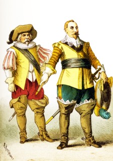 The figures shown here represent, from left to right, are: a Swede and Swedish king Gustavus