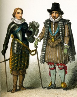 The figures represented here are all English people from the 1600s. They are, from left to right: