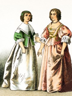 The figures represented here are all English people from the 1600s. They are, from left to right: a