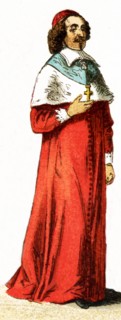 The Figures represented here is the French Cardinal Mazarin, who lived in the 17th century. The
