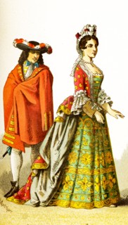 The figures represented here are French people around 1600. They are, from left to right: a