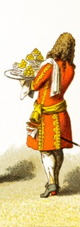 The figure represented here is a French servant around 1600. The illustration dates to 1882.