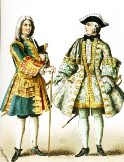 The figures represented here are French men of rank from 1700 to 1750 A.D. The illustration dates