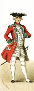 The figure pictured here represents an officer of the Swiss Guard around 1700. The illustration