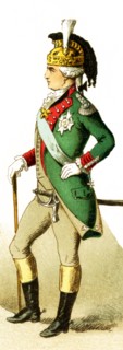 The figure pictured here represents a Colonel of Dragoons from around 1700. The illustration dates