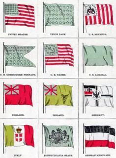 National Flags from 1896. The flags shown in this illustration from 1896 are from left to right top