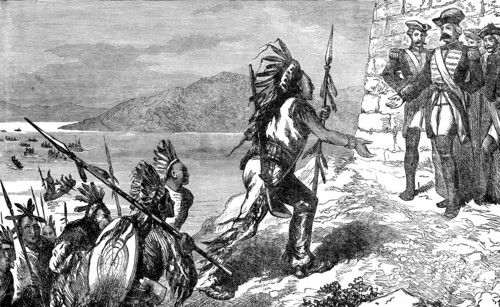 In 1757, several Indian tribes, among them the Oneidas and Senecas, crossed Lake Champlain to aid
