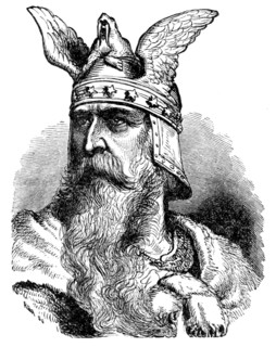This engraving is a late 1800s interpretation of a Viking leader. The Vikings were an ancient