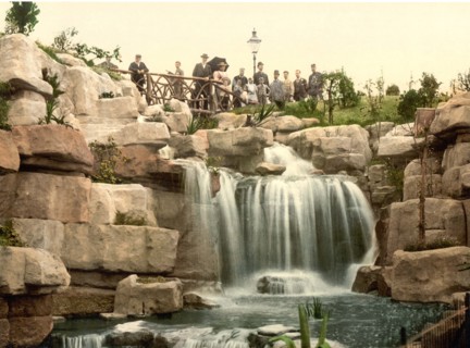 The waterfall.