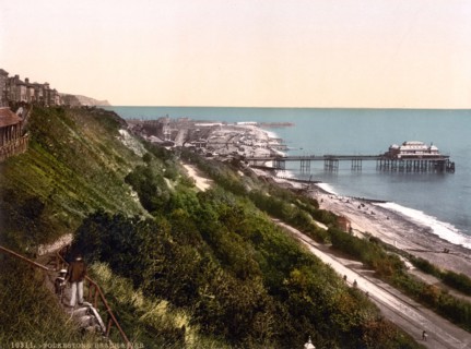 The beach and the pier.