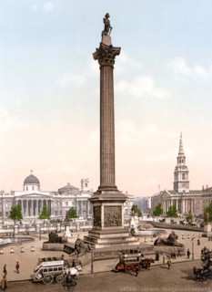 Trafalgar Square and National Gallery.