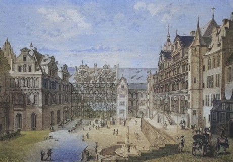 Heidelberg castle courtyard in 1683.