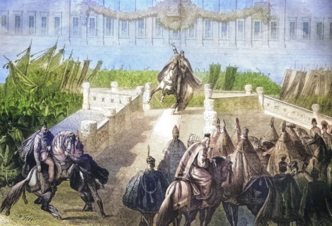 The four sword strokes on the coronation hill in Ofen.