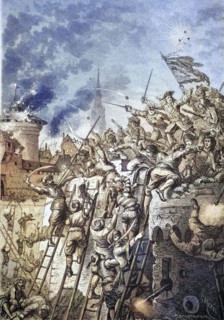 Count Starkenberg defending Vienna against the Turks.