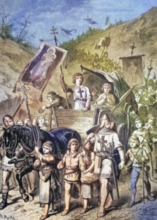 The Children's Crusade on the Way to the Holy Land.