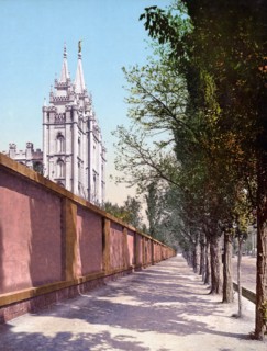 Beside the Temple.