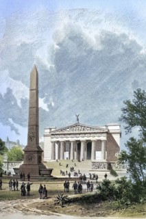 The Temple of Pergamon with the Obelisk.