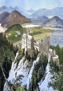 Construction site of Neuschwanstein Castle.