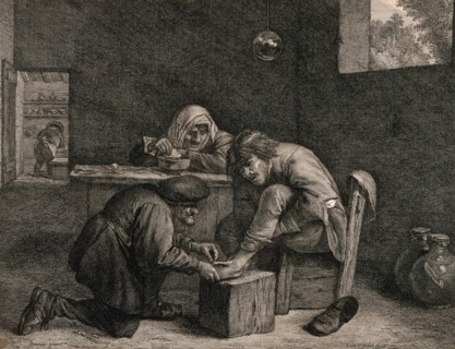 surgeon treats the foot of a male patient, Wounds and injuries, Surgical instruments and equipment,