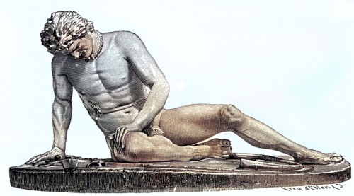A dying Gaul, marble statue.