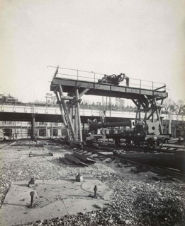 The Construction of the Metro in Paris, Workers on the Construction Site, 1899, France, Historic,