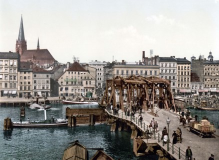The large bridge in Szczecin, West Pomerania, formerly Germany, today Szczecin, Poland, Historical,