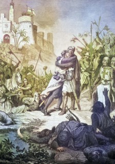 Barbarossa meets his son Frederick after the Battle of Iconium
