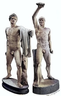 The ancient statue group is called Tyrannicide