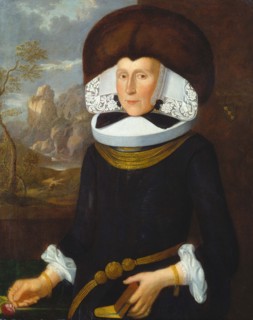 Portrait of Maria Barbara Mv§der, nv©e Peyer with the wakes (1636-1693), Historic, digitally