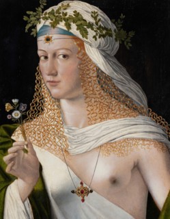 Idealized portrait of a young woman as Flora, the goddess of blossom and spring in Roman mythology,