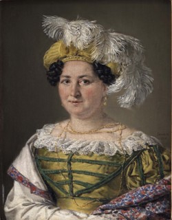 Portrait of Colonel Pauline Hagen, Colonel Pauline Hagen, 1825, painting by C.A. Jensen, Historic,