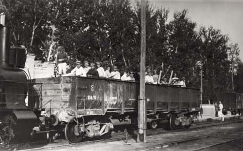 Red Army Unit Riding The Rails