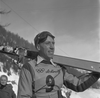 Olympic Games St. Moritz 1948: winner Henri Oreiller.