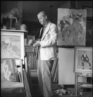 Wilhelm Gimmi, painter, Chexbres 1956.