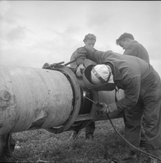 St. Margrethen, central european pipeline under construction;; 1961.