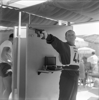 Olympic Games Rome 1960: Imre Nagy shooting.