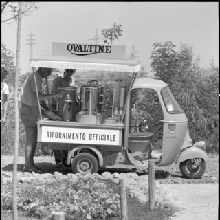 Rome 1960: Mobile Ovomaltine stand.