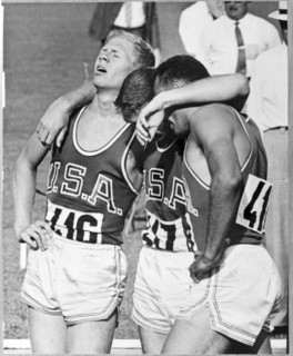 Rome 1960: final 400m hurdles; 2 Cushman, 1 Davis, 3 Howard.