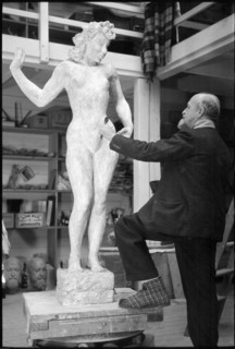 Hermann Haller in his Studio, around 1949.