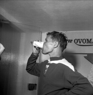 Rome 1960: Swiss athletes with Ovomaltine.