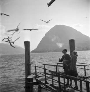Honeymoon of Prince Franz Josef and Gina of Liechtenstein in Lugano, 1943