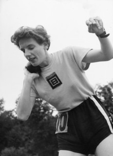 Swiss championships in Basle 1956: Gretel Bolliger.