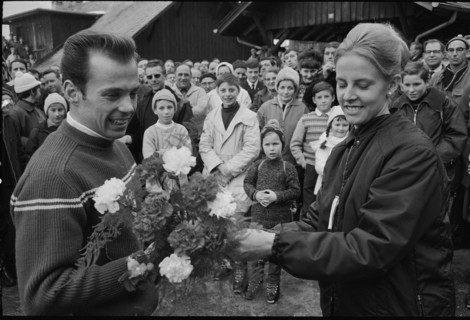 Presentation ceremony of the 40th Swiss Championship: Denis Mast, 1966.